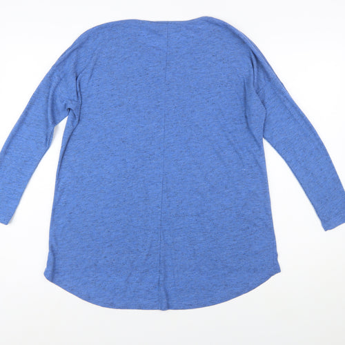 Reserved Womens Blue XS Long Sleeve Crew Neck Jersey Top