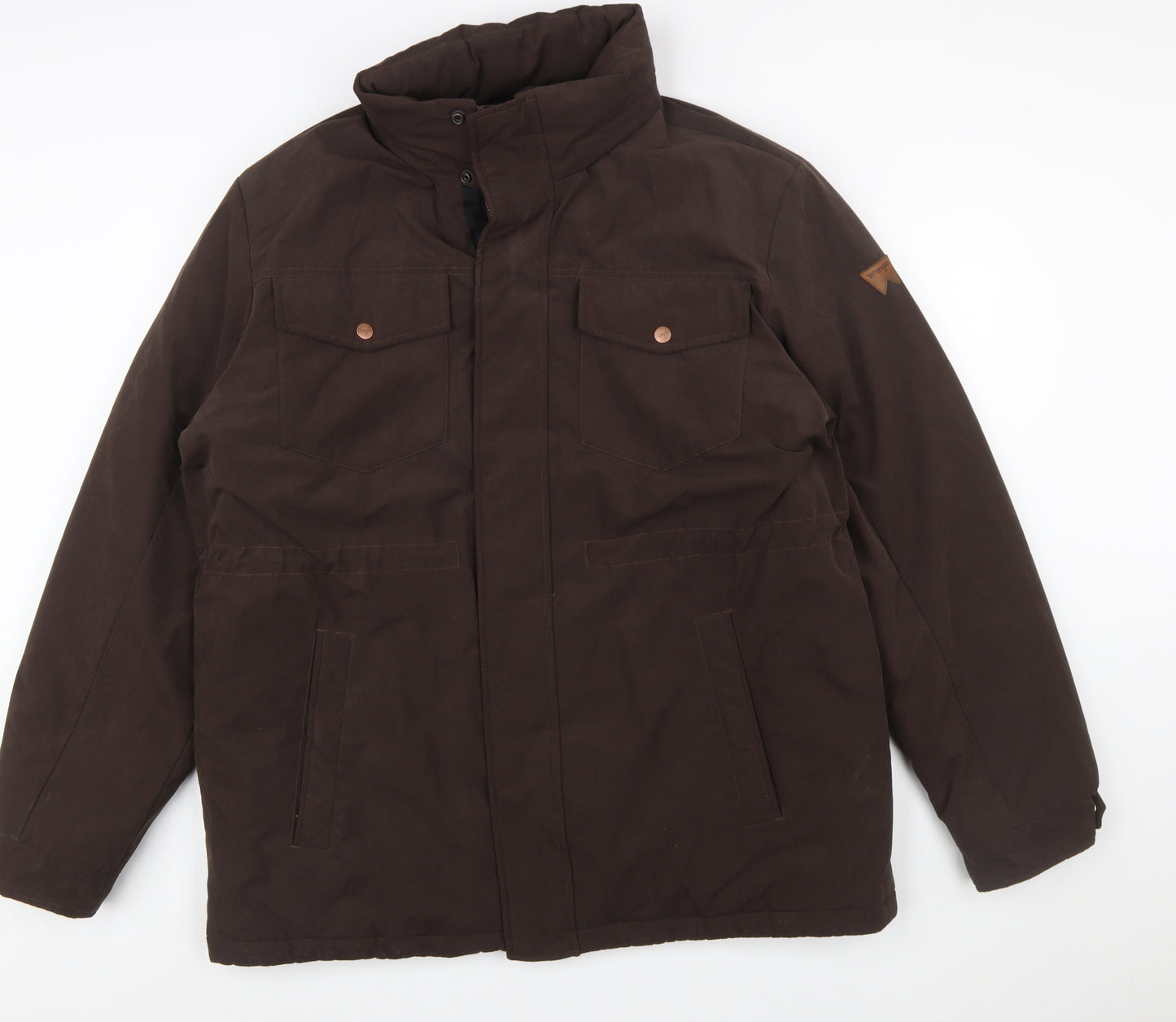 Wrangler Men's Brown XL Regular Fit Lined Parka Jacket
