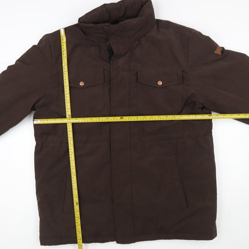 Wrangler Men's Brown XL Regular Fit Lined Parka Jacket