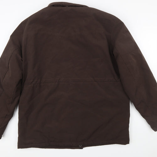 Wrangler Men's Brown XL Regular Fit Lined Parka Jacket