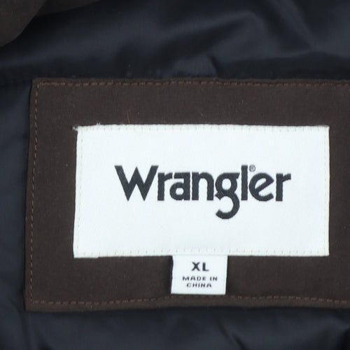 Wrangler Men's Brown XL Regular Fit Lined Parka Jacket