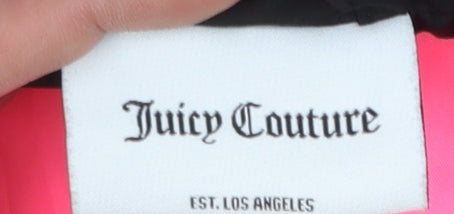 Juicy Couture Girls Black Long Hooded Puffer Coat 12-13 Years Winter
