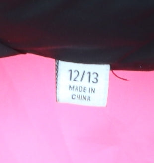 Juicy Couture Girls Black Long Hooded Puffer Coat 12-13 Years Winter