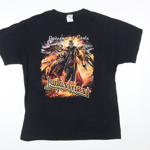Fruit of the Loom Men's Black Judas Priest Band Tour 2014 T-Shirt L