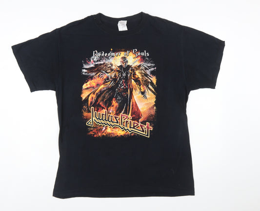 Fruit of the Loom Men's Black Judas Priest Band Tour 2014 T-Shirt L
