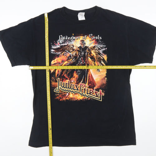 Fruit of the Loom Men's Black Judas Priest Band Tour 2014 T-Shirt L