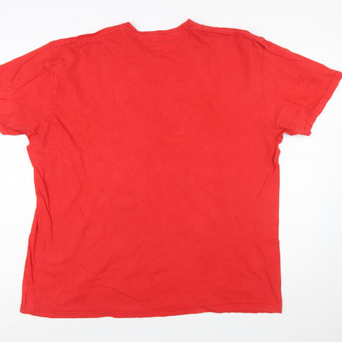 Xplosive Ape Men's Red Graphic 2XL Cotton Crew Neck T-Shirt