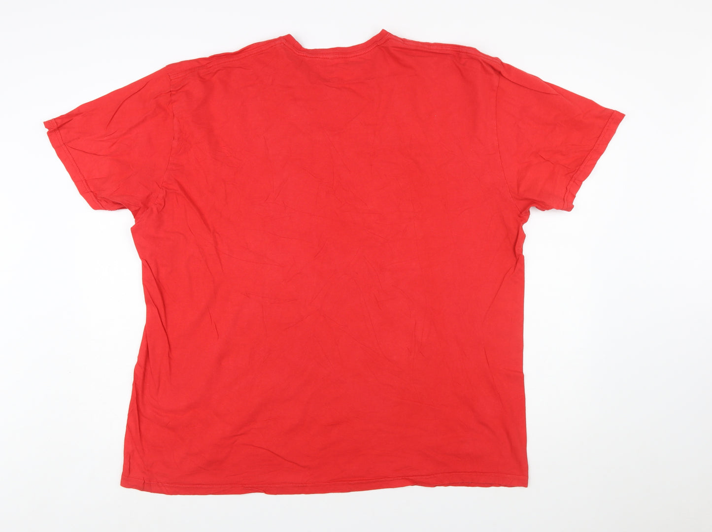 Xplosive Ape Men's Red Graphic 2XL Cotton Crew Neck T-Shirt