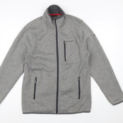 Craghoppers Mens Grey Fleece Full Zip Jacket Size M Outdoor Hiking