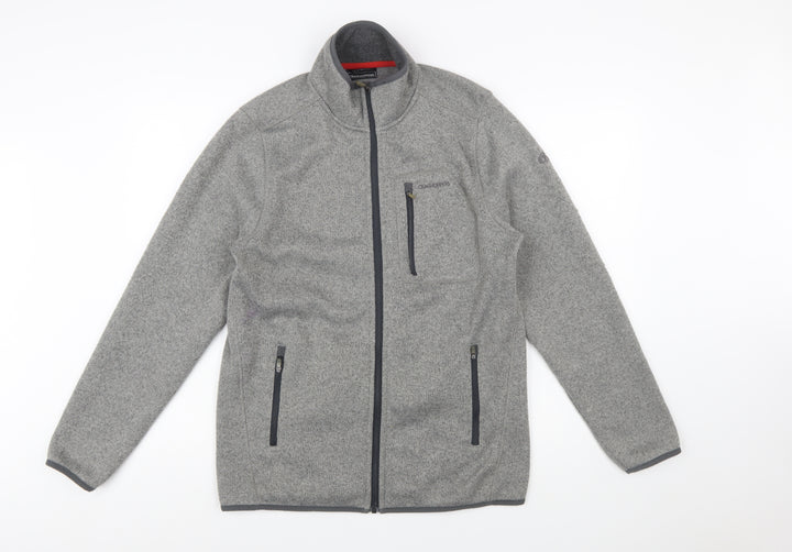 Craghoppers Mens Grey Fleece Full Zip Jacket Size M Outdoor Hiking