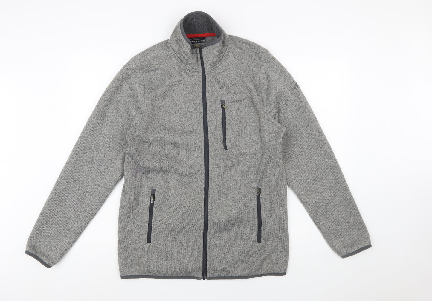 Craghoppers Mens Grey Fleece Full Zip Jacket Size M Outdoor Hiking