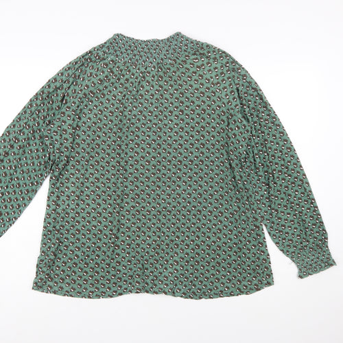 Next Women's Green Floral Long Sleeve Tunic Blouse Size 20