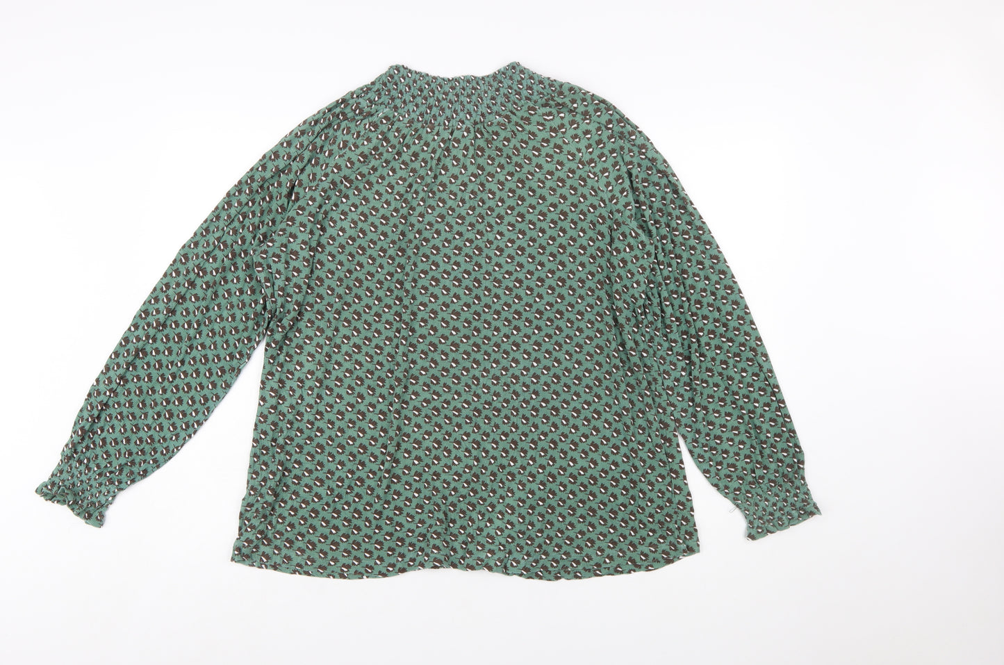 Next Women's Green Floral Long Sleeve Tunic Blouse Size 20