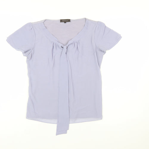 Reflect Women’s Light Purple Short Sleeve Bow Blouse Size 8