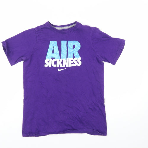 Nike Boys Purple Air Sickness Graphic Athletic T-Shirt 12-13 Years