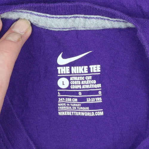 Nike Boys Purple Air Sickness Graphic Athletic T-Shirt 12-13 Years