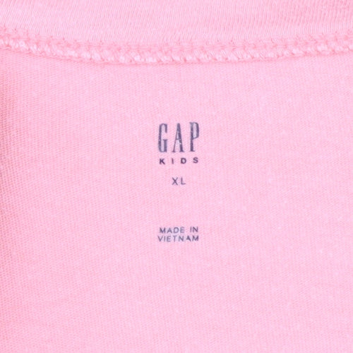 GAP Kids Girls Pink Sequin Sloth 'Chillax' T-Shirt XL 12-13 Years