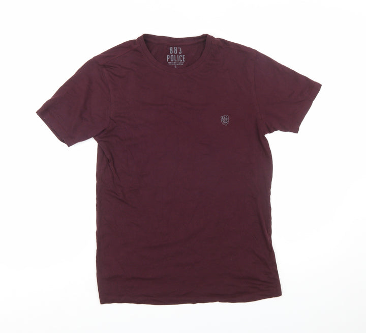 883 Police Men's Brown Slim Fit Cotton T-Shirt Size S