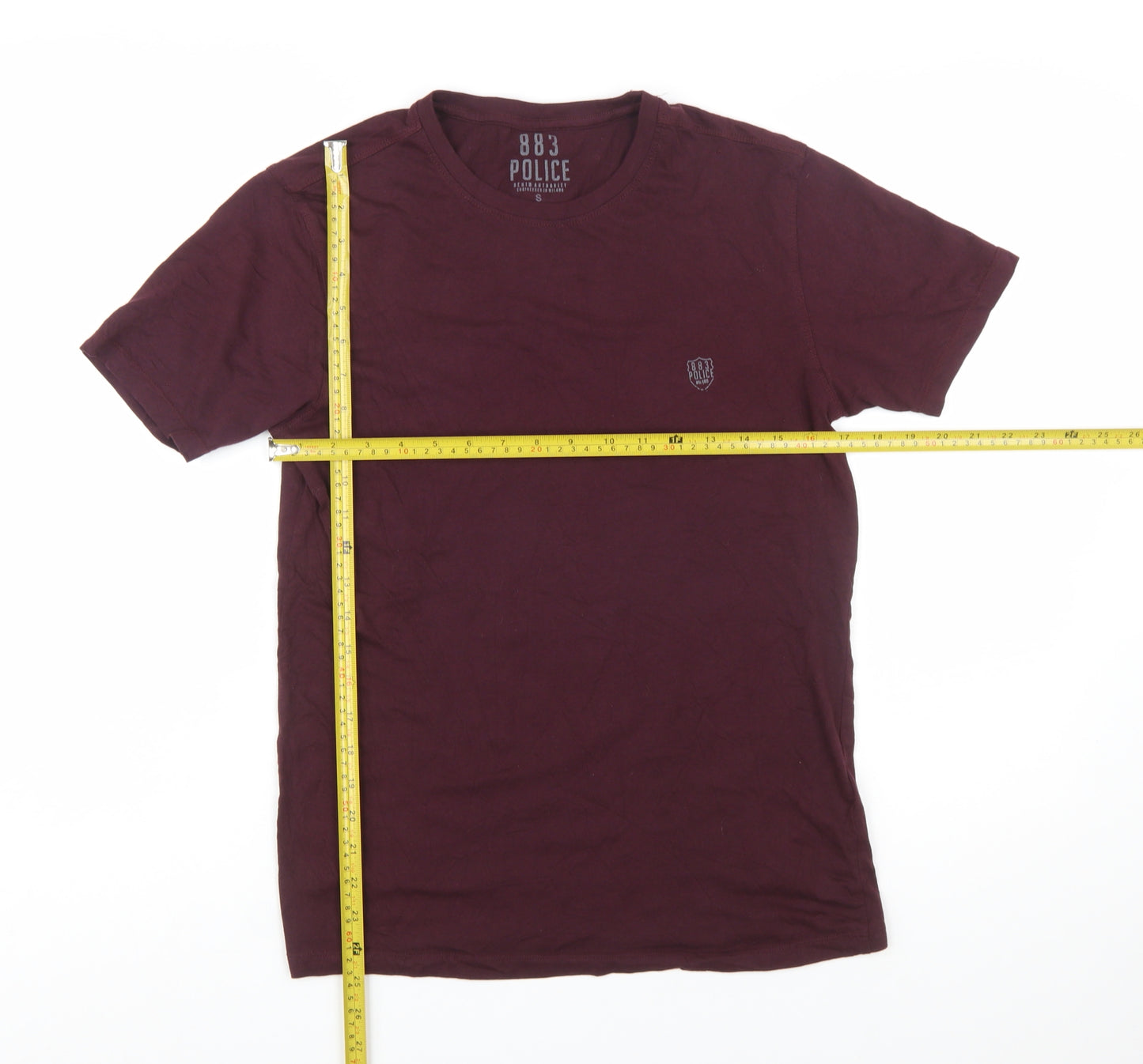 883 Police Men's Brown Slim Fit Cotton T-Shirt Size S