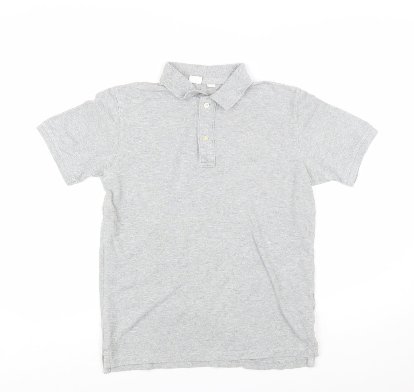 GAP Kids Boys Grey Polo Shirt 13-14 Years Short Sleeve Cotton Blend