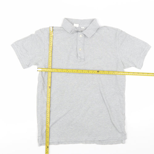 GAP Kids Boys Grey Polo Shirt 13-14 Years Short Sleeve Cotton Blend