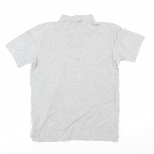 GAP Kids Boys Grey Polo Shirt 13-14 Years Short Sleeve Cotton Blend