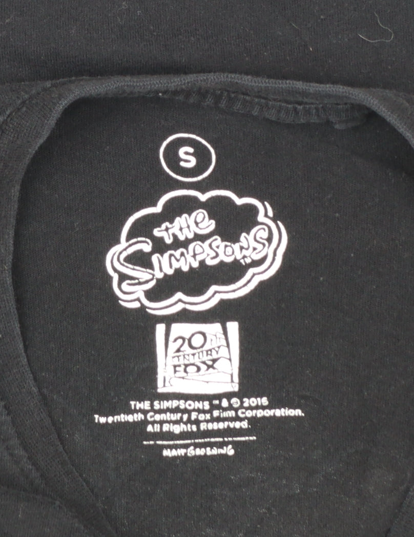 The Simpsons Men's Black Krusty Burger Graphic T-Shirt Size S