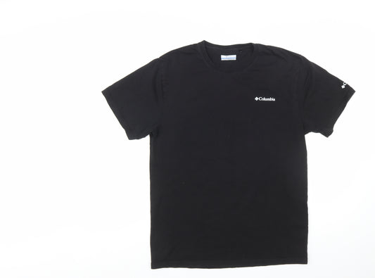 Columbia Men's Black Graphic Crew Neck Cotton T-Shirt Size M
