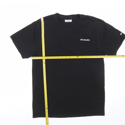 Columbia Men's Black Graphic Crew Neck Cotton T-Shirt Size M