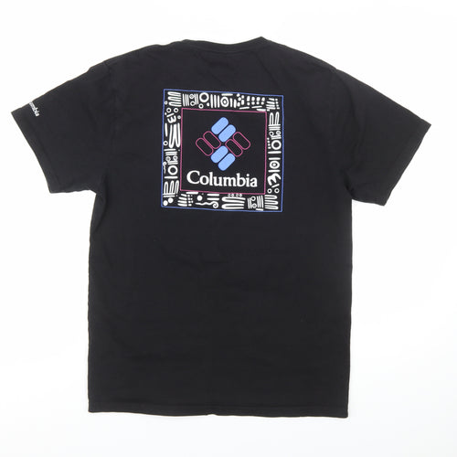 Columbia Men's Black Graphic Crew Neck Cotton T-Shirt Size M