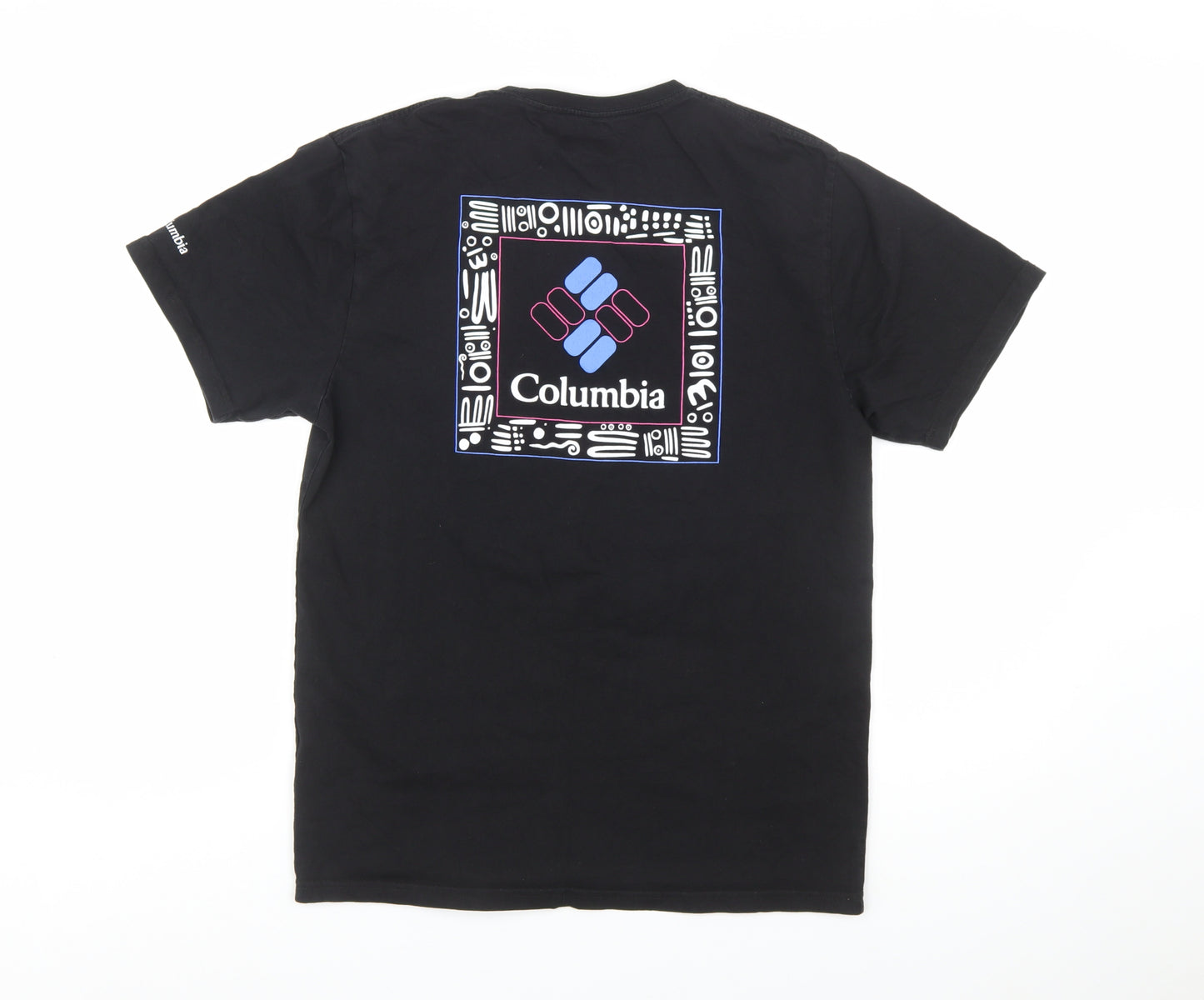 Columbia Men's Black Graphic Crew Neck Cotton T-Shirt Size M