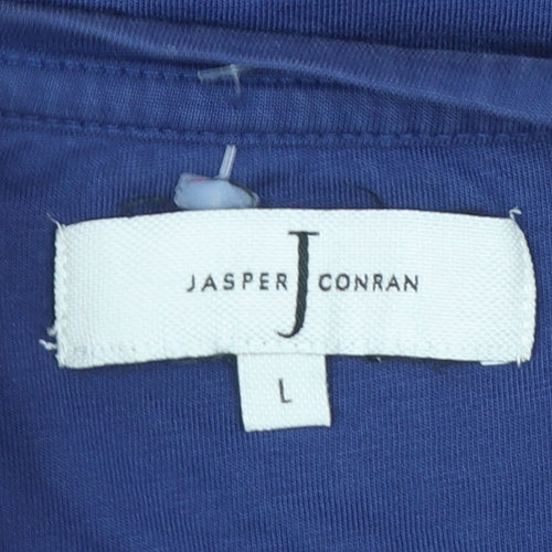 Jasper Conran Men's Blue Cotton Crew Neck T-Shirt Size L