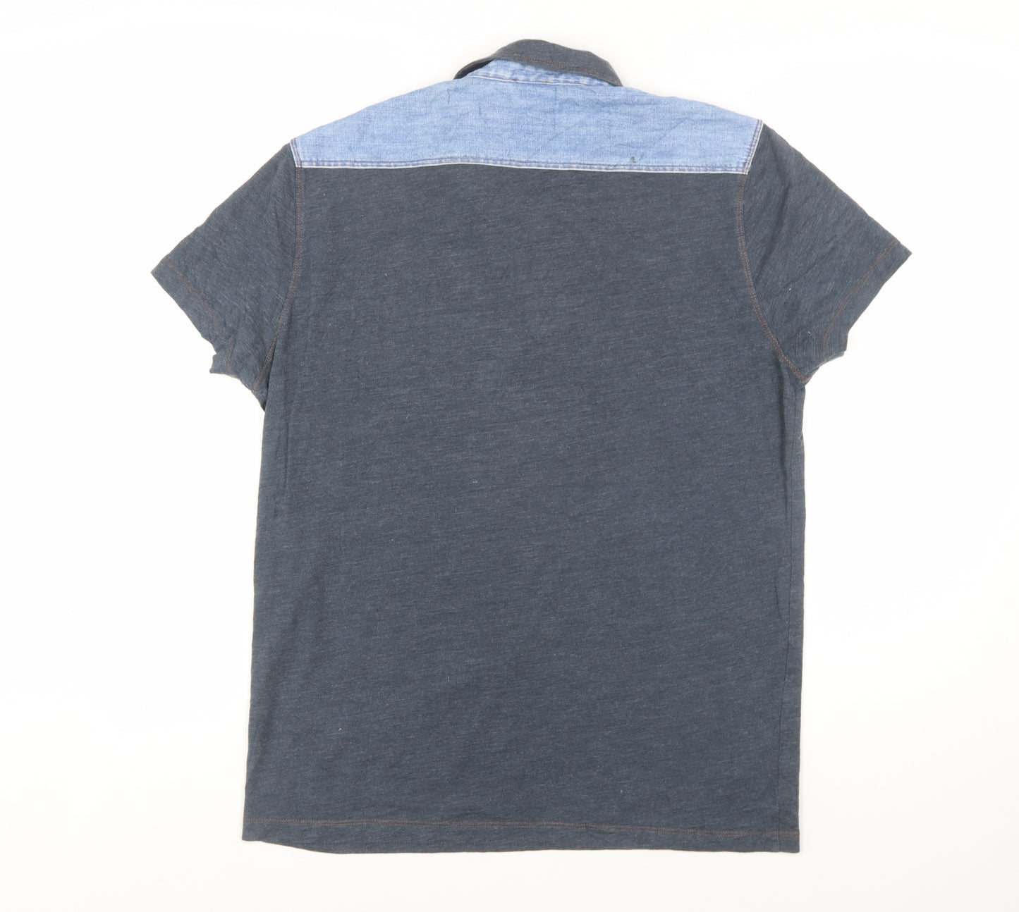 Hugo Boss Men's Blue Short Sleeve Polo Shirt Size M Cotton Blend
