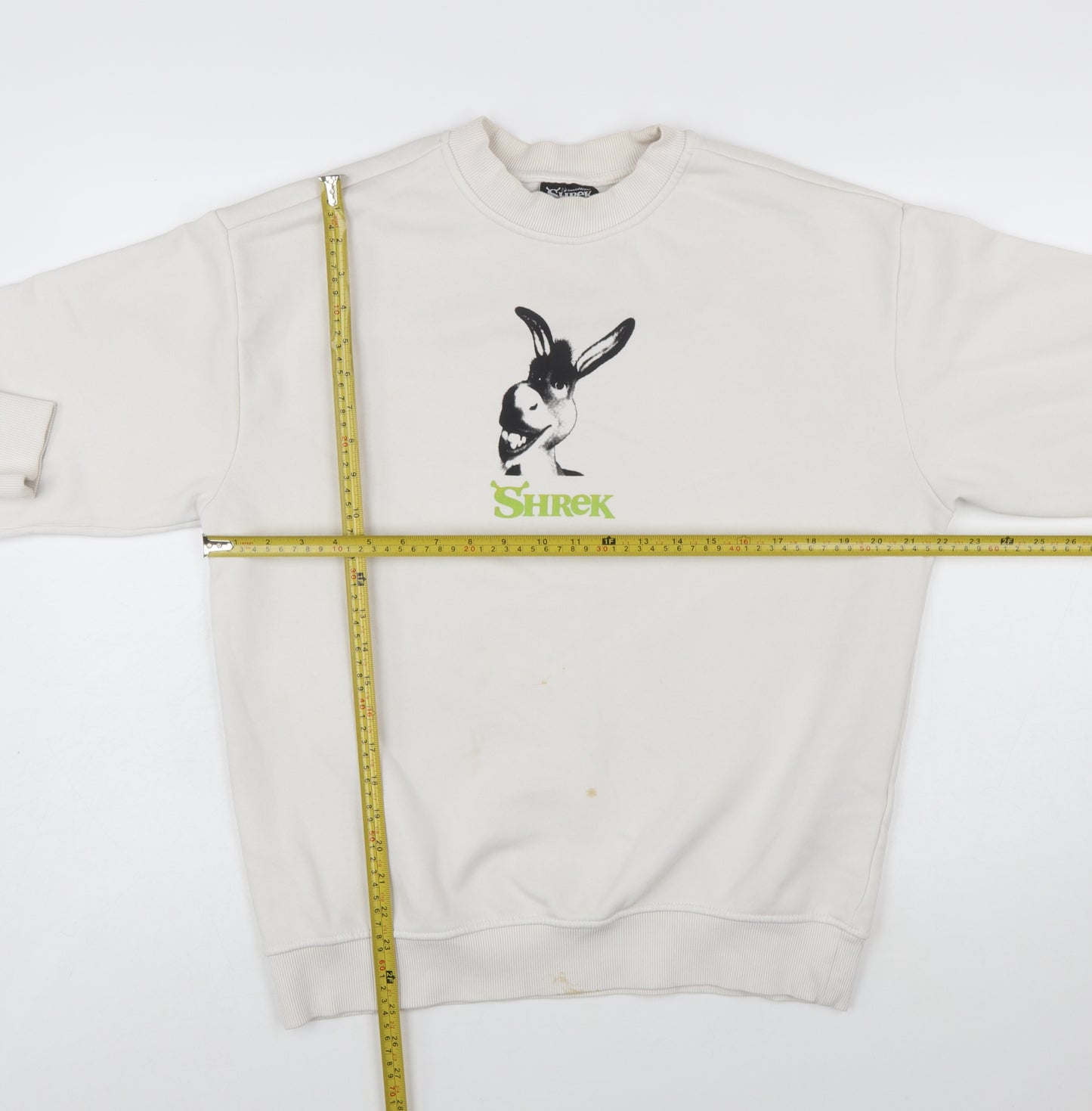 DreamWorks Shrek White Sweatshirt Women's M Printed Donkey Graphic