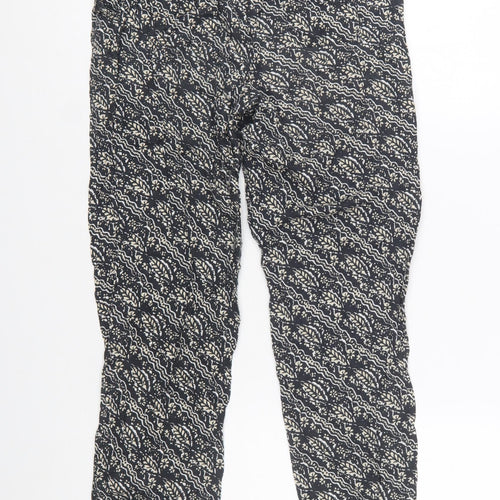 FatFace Women's Black Geometric Print Harem Trousers Size 10
