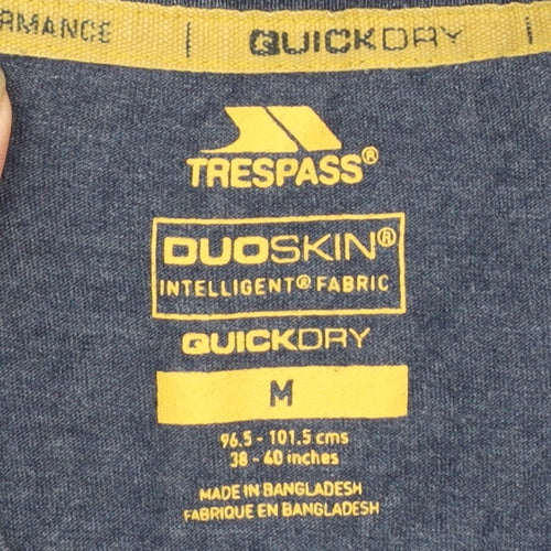 Trespass Men's Blue Quick Dry Graphic Outdoor T-Shirt M
