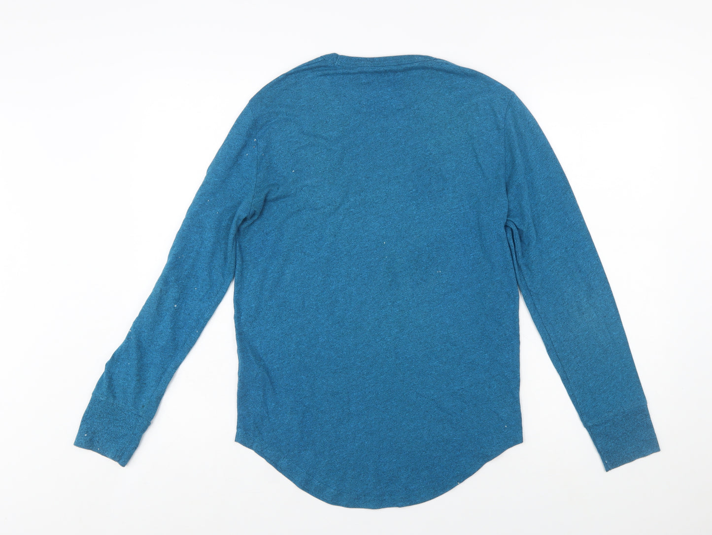 Hollister Women Blue XS Long Sleeve Crew Neck Jersey T-Shirt