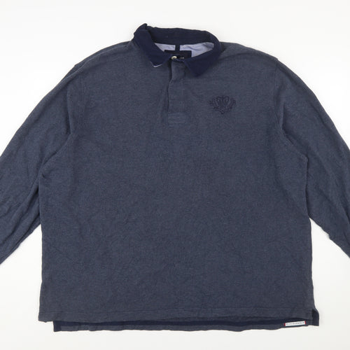 Blue Harbour Men's Blue 3XL Collared Long Sleeve Pullover Sweatshirt