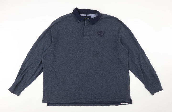Blue Harbour Men's Blue 3XL Collared Long Sleeve Pullover Sweatshirt