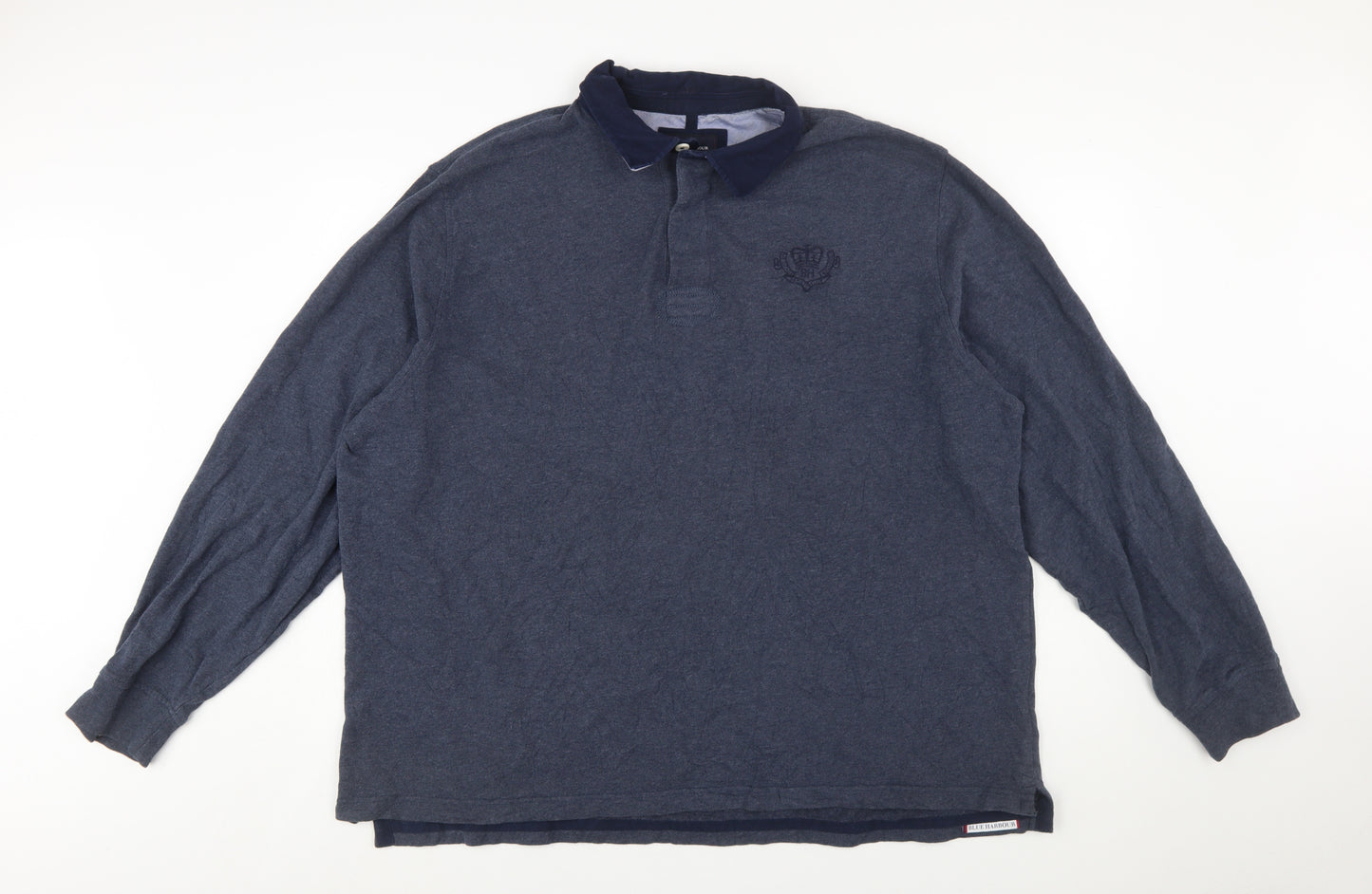 Blue Harbour Men's Blue 3XL Collared Long Sleeve Pullover Sweatshirt