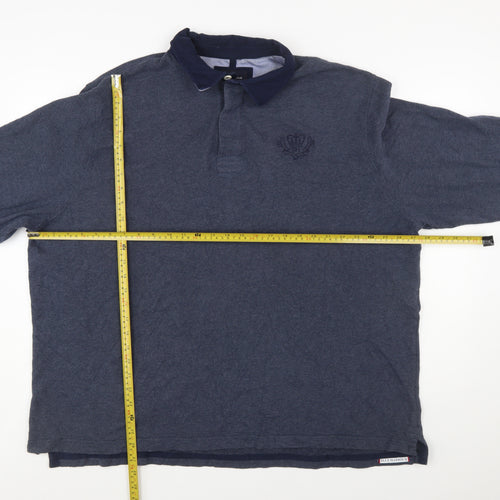 Blue Harbour Men's Blue 3XL Collared Long Sleeve Pullover Sweatshirt