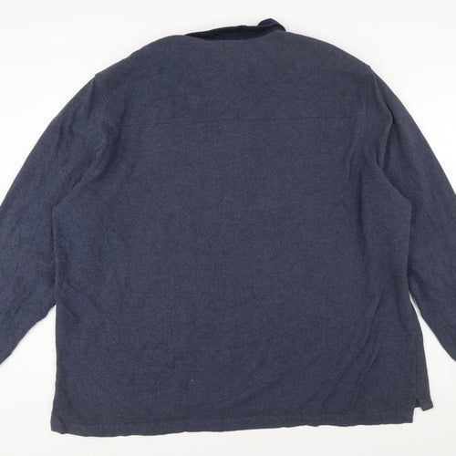 Blue Harbour Men's Blue 3XL Collared Long Sleeve Pullover Sweatshirt