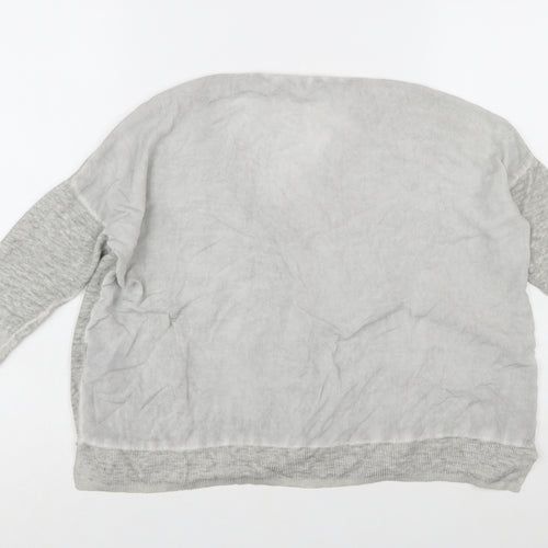 Mint Velvet Women’s Grey Linen V-Neck Button Cardigan Size 10