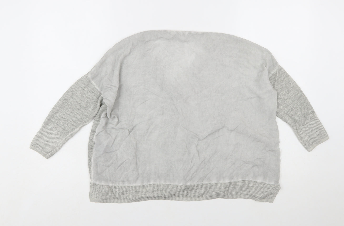 Mint Velvet Women’s Grey Linen V-Neck Button Cardigan Size 10