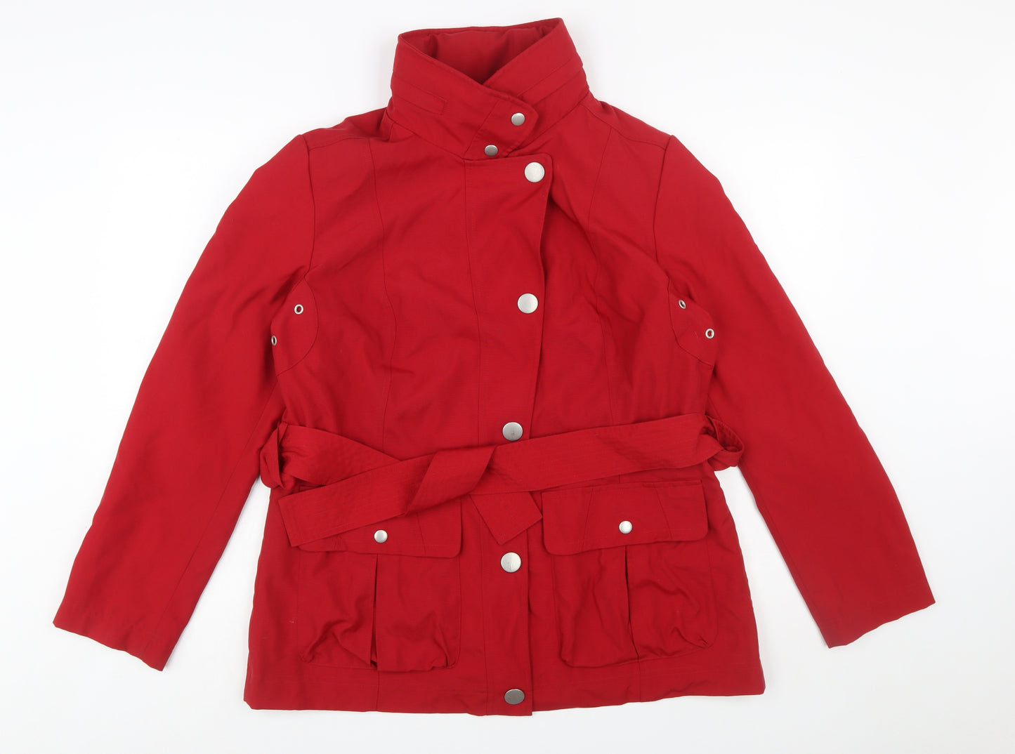 Marks and Spencer Women's Red Belted Parka Jacket UK 14