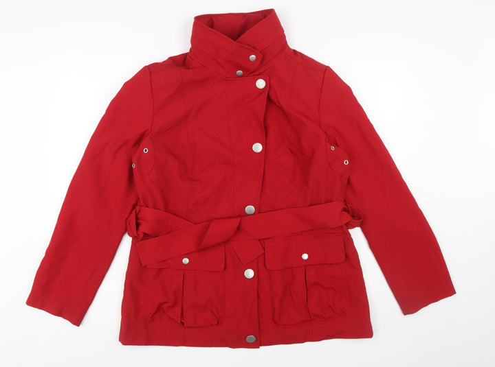 Marks and Spencer Women's Red Belted Parka Jacket UK 14
