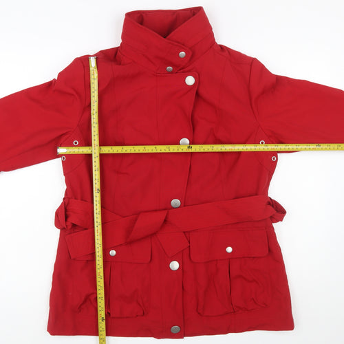 Marks and Spencer Women's Red Belted Parka Jacket UK 14