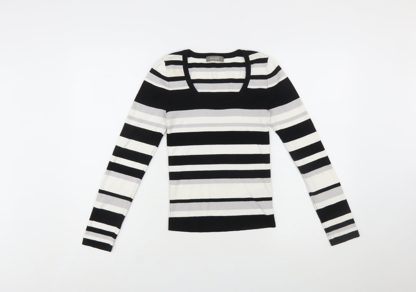 Oasis Women’s Multicoloured Striped Scoop Neck Jumper Size S
