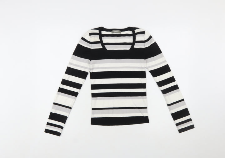 Oasis Women’s Multicoloured Striped Scoop Neck Jumper Size S