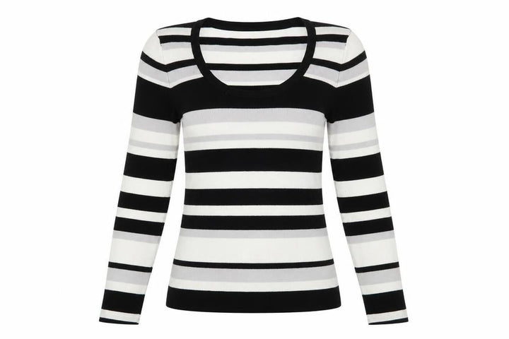 Oasis Women’s Multicoloured Striped Scoop Neck Jumper Size S